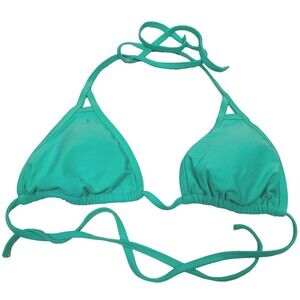 Eidon Light Green Triangle Bikini Top XL Strappy Halter Removable Pads Swimwear